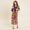 Veste courte col ch&acirc;le multicolore femme