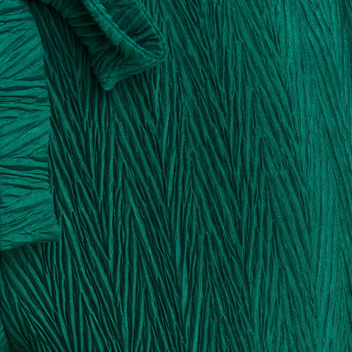 Pantalon large ceinturé vert femme
