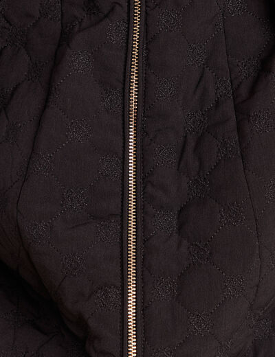 Manteau 3 en 1 col montant doubl&eacute; noir femme