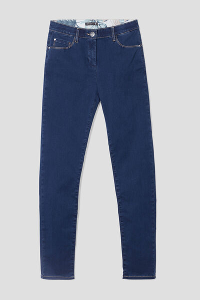 Pantalon magique ajusté denim stone femme