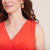 Blouse sans manches orange femme