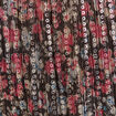 Robe fleurie à sequins évasée rose framboise femme