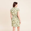 Robe droite zipp&eacute;e vert femme