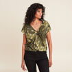 T-shirt manches courtes vert femme