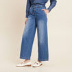 Jean coupe large avec cordon denim double stone femme