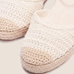 Espadrilles compensées macramé ecru femme