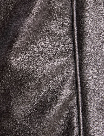 Veste ample col camionneur doubl&eacute;e noir femme