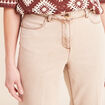 Jean coupe droite taille standard denim beige femme