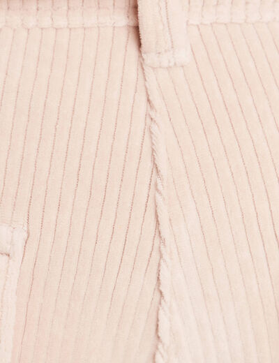 Pantalon boyfriend 7/8&egrave;me velours sable femme
