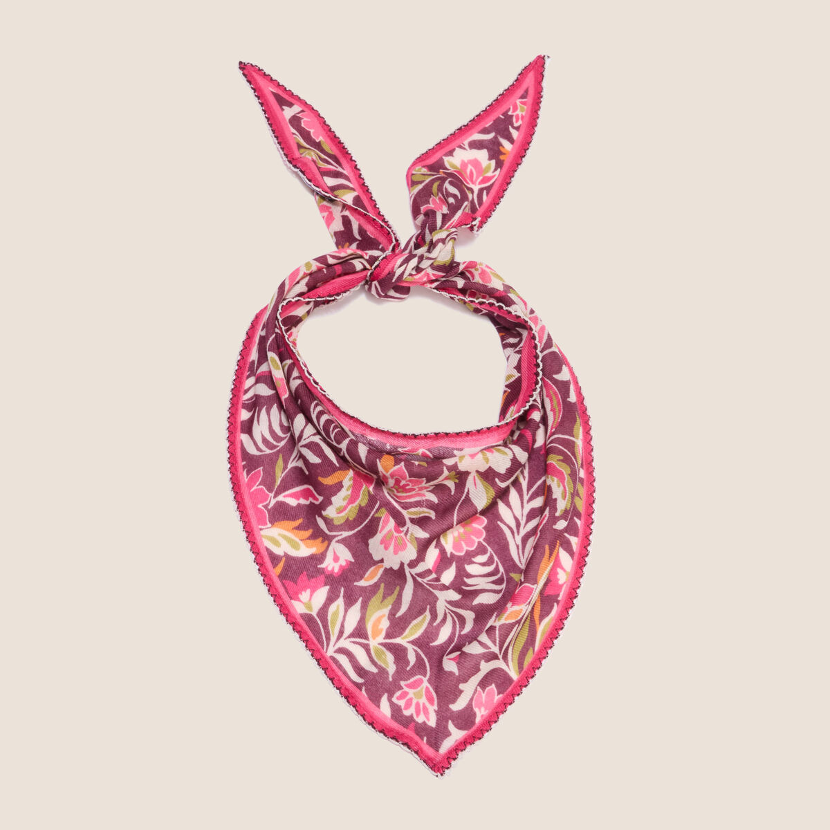 Foulard rose femme