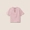Blouse structur&eacute;e rose femme
