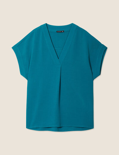 Blouse manches courtes vert femme