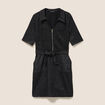 Robe &agrave; paillettes avec ceinture int&eacute;gr&eacute;e noir femme