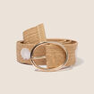Ceinture large ecru femme