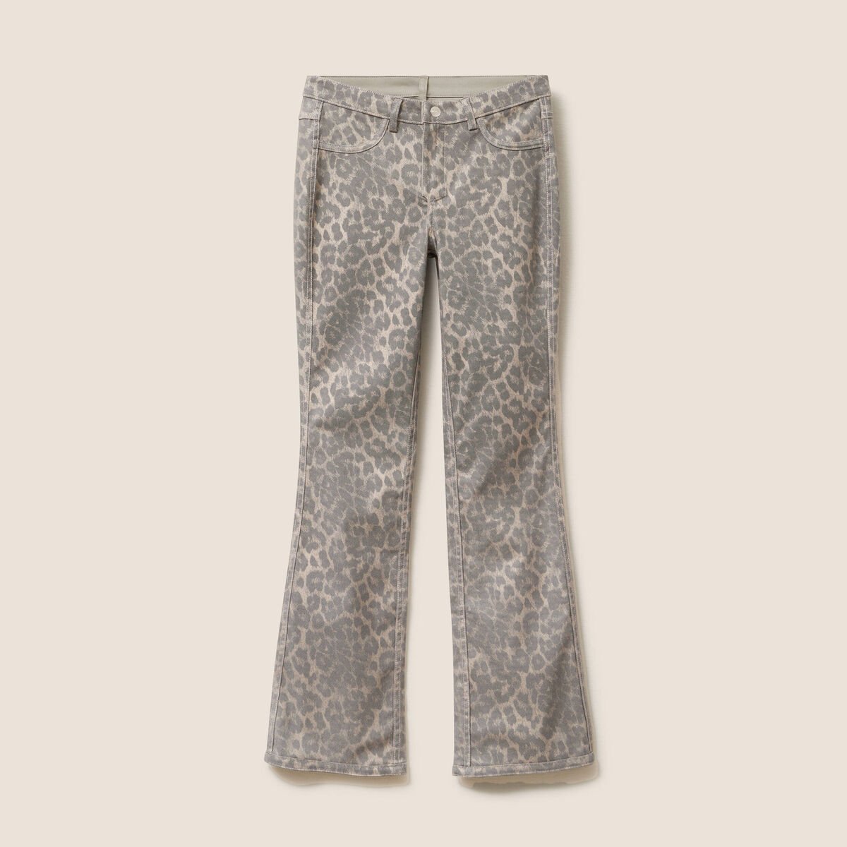 Pantalon bootcut réversible vert olive femme