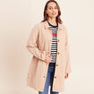 Trench doubl&eacute; satin&eacute; beige femme