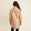 Parka cintr&eacute;e 4 en 1 avec capuche sable femme