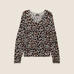 Pull manches longues bleu gris femme