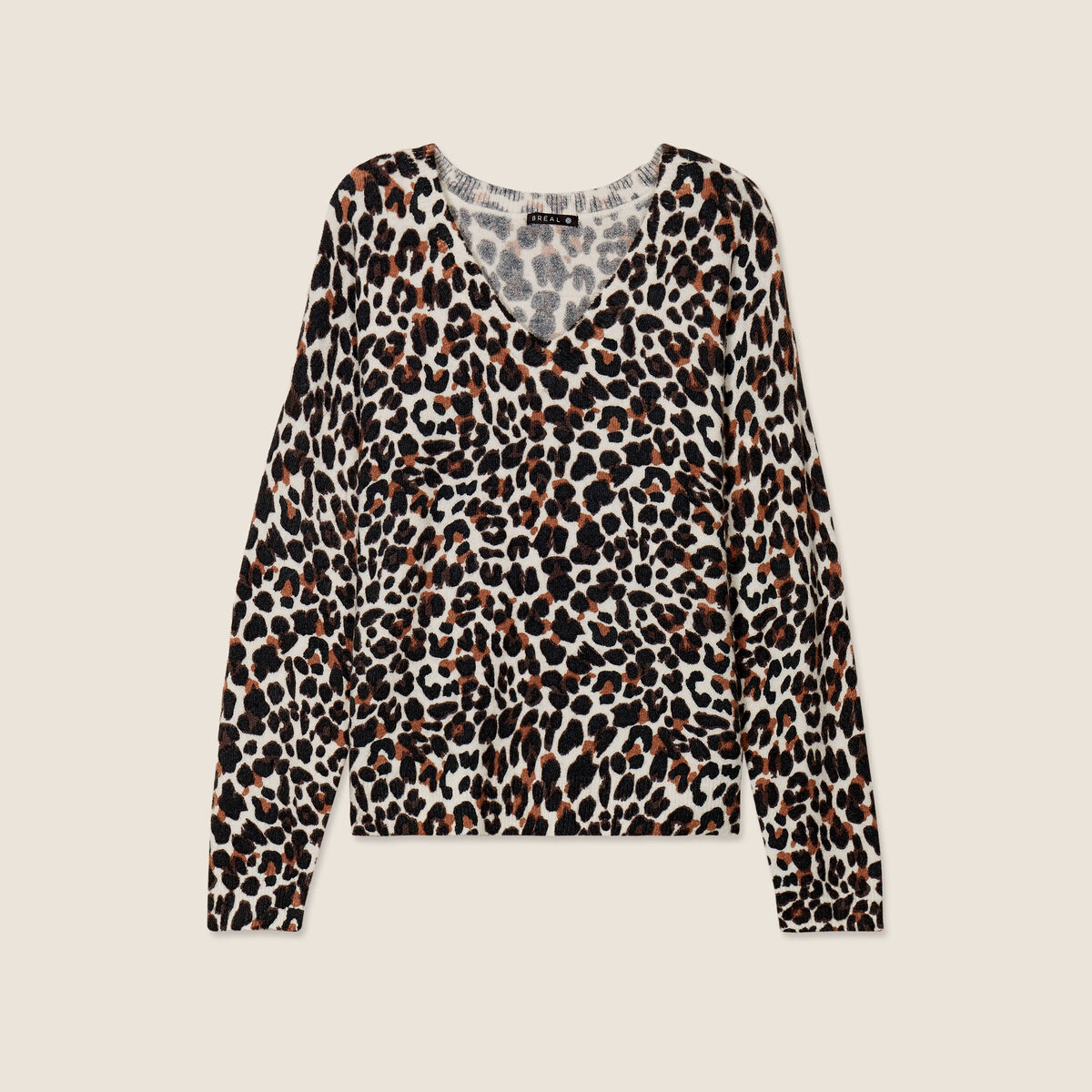 Pull manches longues bleu gris femme