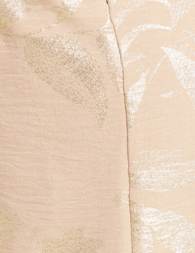 Short taille haute beige fonce femme