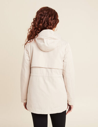 Parka à capuche sable femme