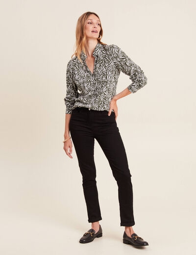 Chemise manches longues vert femme