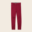 Jean magique ajusté taille standard rouge foncé femme