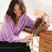 Pull manches longues violet femme