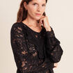 Blouse en dentelle noir femme