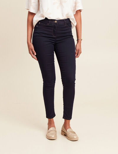 Jeans léger taille haute 7/8ème denim brut femme