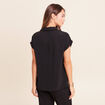 Blouse manches courtes noir femme