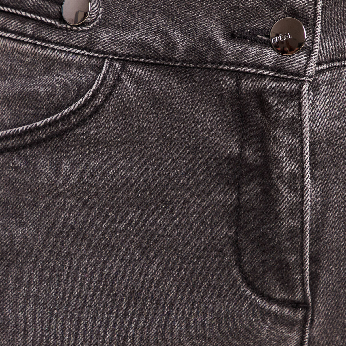 Jean large 7/8&egrave;me denim gris femme