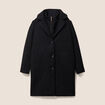 Manteau 3 en 1 col montant doubl&eacute; noir femme