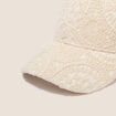 Casquette d&eacute;tails dentelle ivoire femme