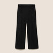 Pantalon aspect daim noir femme
