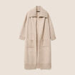 Gilet manches longues avec poches creme femme