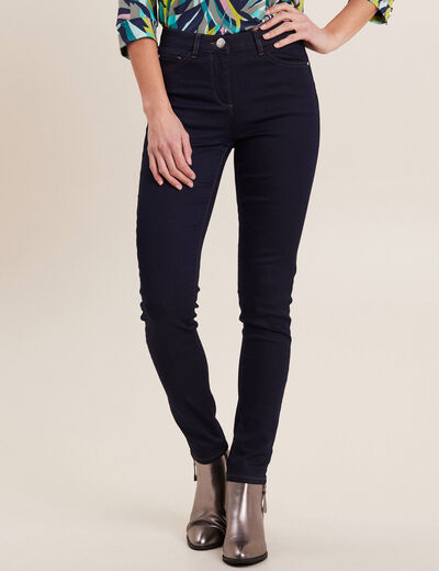 Jeans léger taille standard long denim brut femme