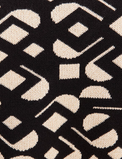 Robe tricot ajust&eacute;e 2-en-1 noir femme