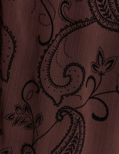 Robe courte &eacute;vas&eacute;e col v manches longues noir femme