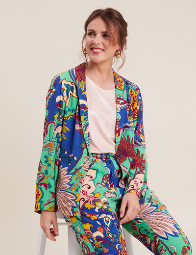 Chemise manches longues vert femme