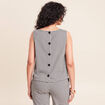 Blouse courte col bateau noir femme