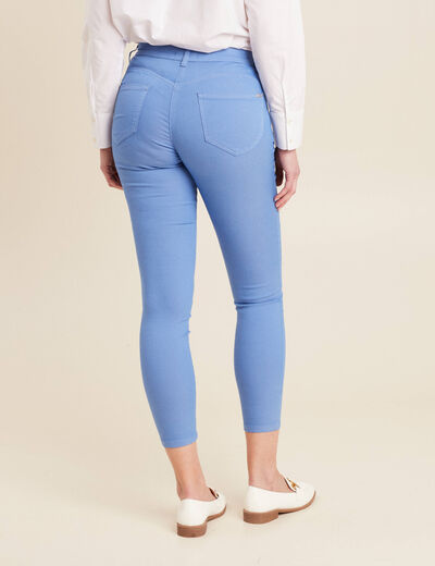 Pantalon léger taille standard 7/8ème bleu ciel femme