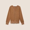 Pull manches longues beige femme