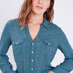 Chemise manches longues noir femme