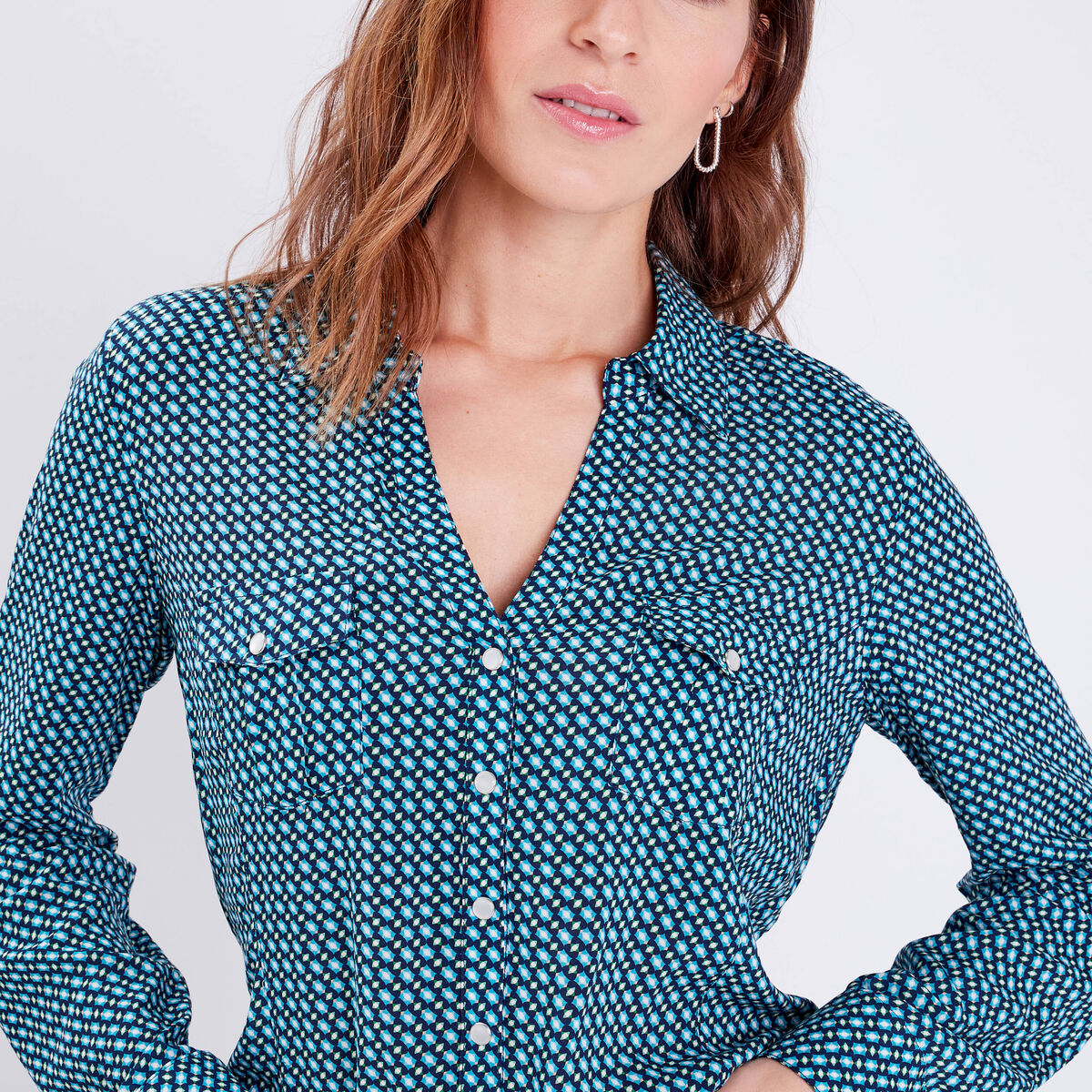 Chemise manches longues noir femme