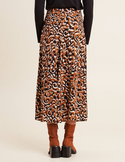 Jupe longue évasée noir femme
