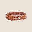 Ceinture tressée irisée camel femme