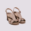 Sandales &agrave; talons bottiers rose clair femme