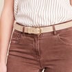 Ceinture fine iris&eacute;e couleur or femme