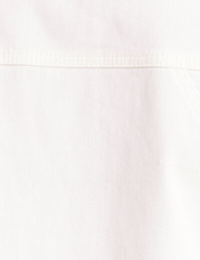 Veste sans manches en jean ecru femme